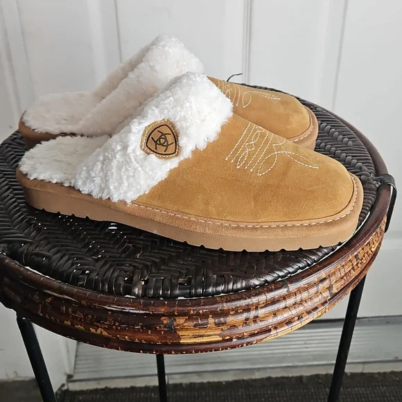 Ariat Jackie Square Toe Tan Slippers Women 8 - Picture 3 of 10